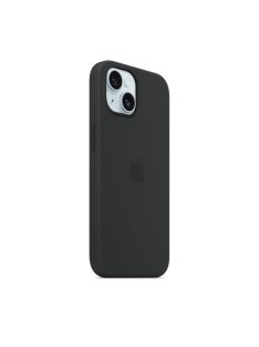 Apple iPhone 15 MagSafe szilikontok, fekete