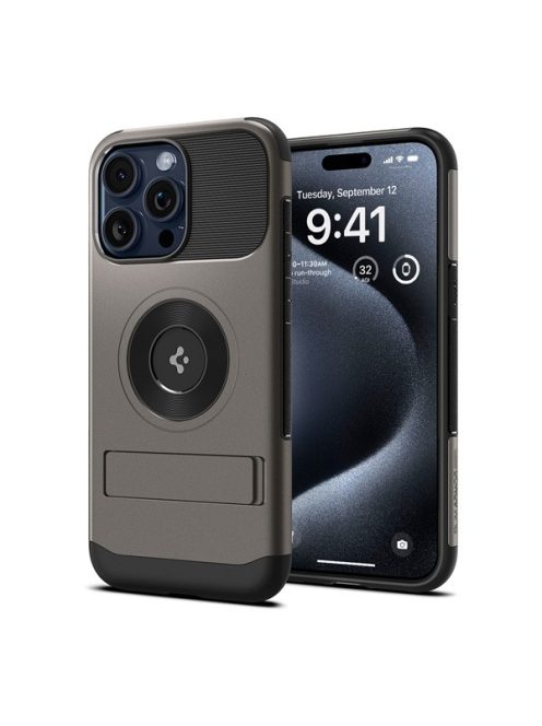 Spigen Slim Armor Apple iPhone 15 Pro tok, Gunmetal, szürke