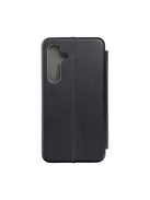 Forcell Elegance oldalra nyíló hátlap tok Samsung S24, fekete