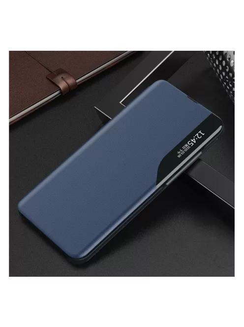 Xiaomi Redmi Note 10 / Note 10S / Poco M5s, oldalra nyíló tok, kék