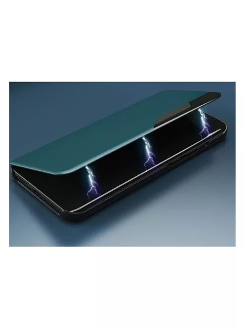 Xiaomi Redmi Note 10 / Note 10S / Poco M5s, oldalra nyíló tok, kék