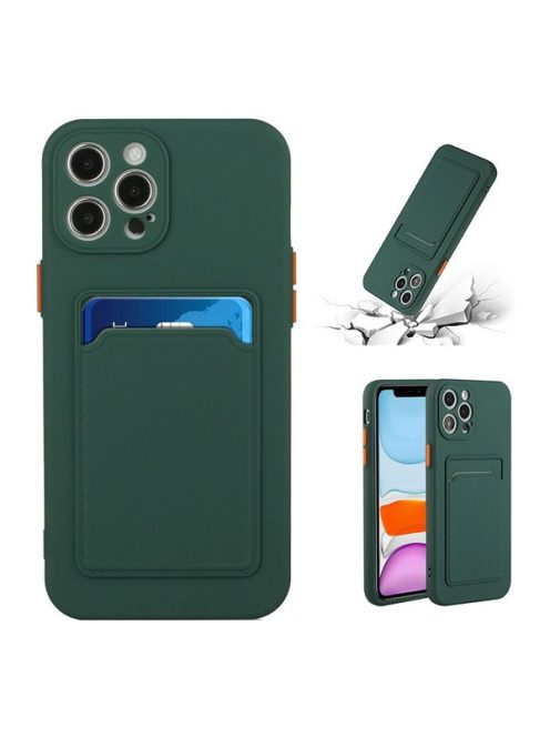 Samsung Galaxy S20 Ultra 5G SM-G988, szilikon tok, sötétzöld