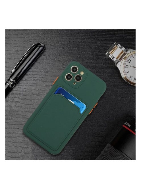 Samsung Galaxy S20 Ultra 5G SM-G988, szilikon tok, sötétzöld