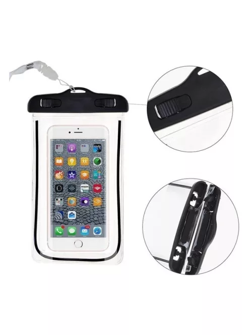 Univerzális vízálló tok, max. 7" méretű készülékekhez, fekete