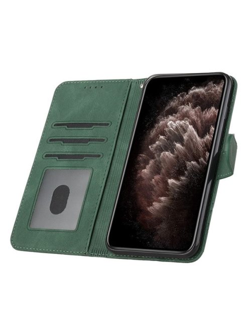 Xiaomi Redmi Note 11T Pro / Note 11T Pro Plus / Poco X4 GT, oldalra nyíló tok, zöld