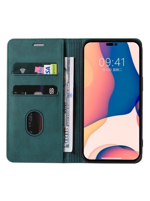 Samsung Galaxy A13 4G SM-A135F / A137F, oldalra nyíló tok, zöld