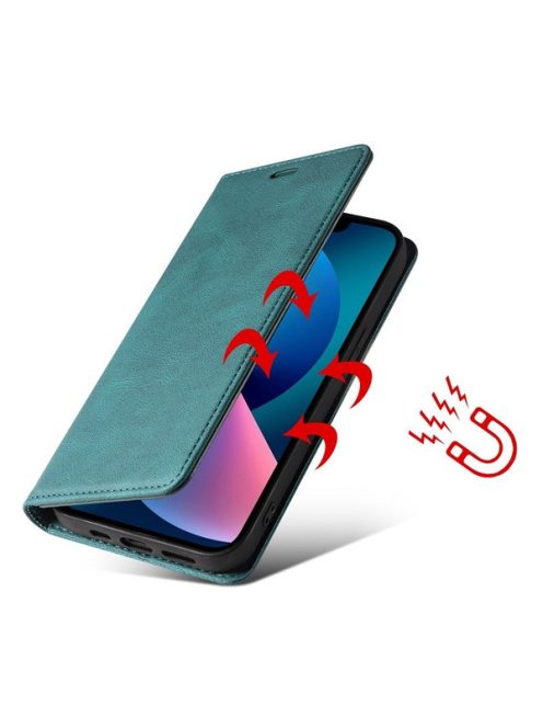 Samsung Galaxy A13 4G SM-A135F / A137F, oldalra nyíló tok, zöld