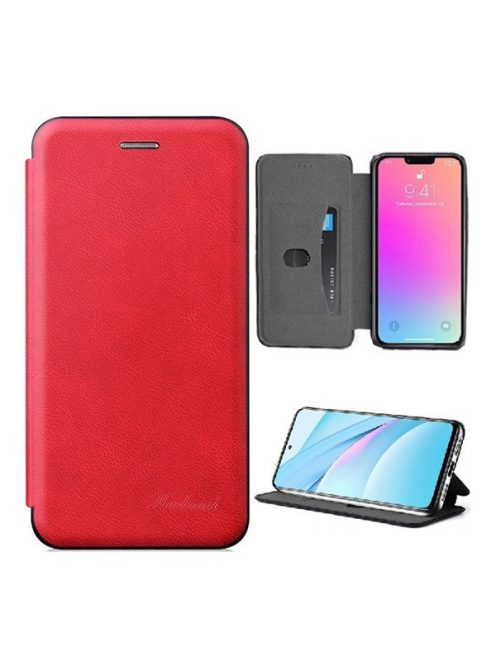 Xiaomi Redmi Note 12 Pro 5G / Poco X5 Pro 5G, oldalra nyíló tok, piros