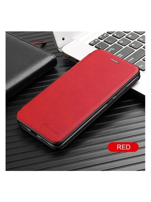 Xiaomi Redmi Note 12 Pro 5G / Poco X5 Pro 5G, oldalra nyíló tok, piros