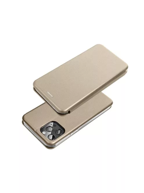 Forcell Elegance oldalra nyíló hátlap tok Samsung S24 PLUS arany