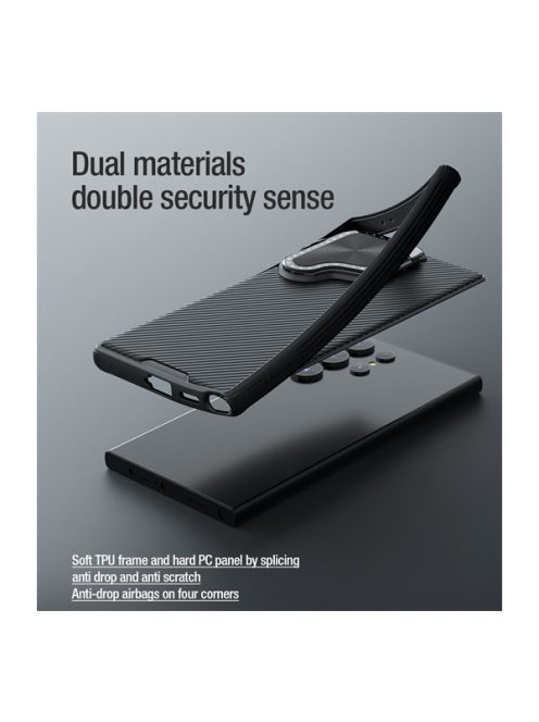Nillkin CamShield Armor Samsung Galaxy S24 Ultra műanyag hátlap tok, fekete