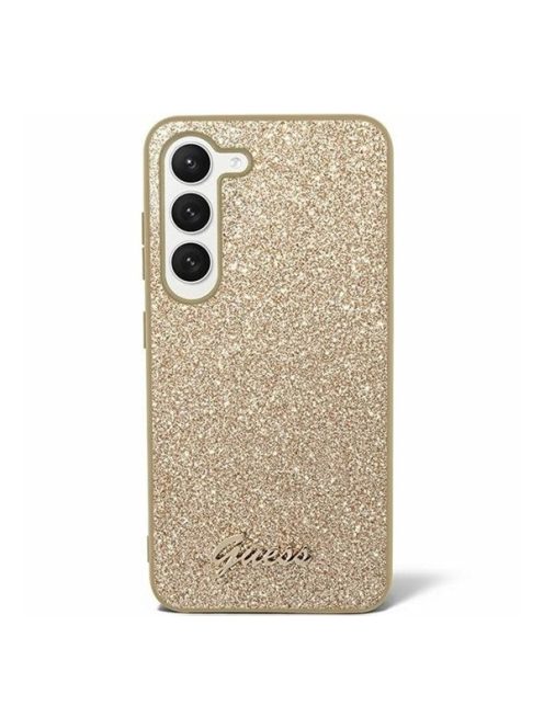 Guess Glitter Script 4G Samsung Galaxy S24 hátlap tok, arany