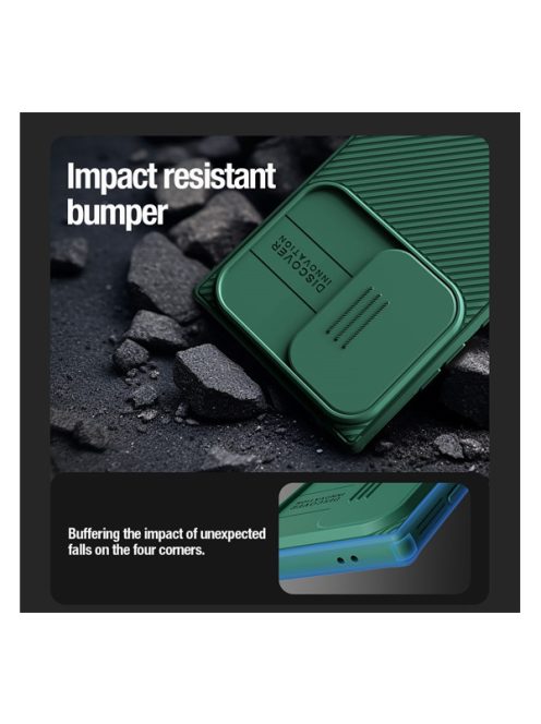 Nillkin CamShield Pro Samsung Galaxy S24 Ultra műanyag hátlap tok, sötétzöld