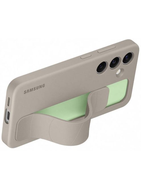 Samsung Galaxy S24 Stand Grip gyári tok, Szürkésbarna, EF-GS921CUEG