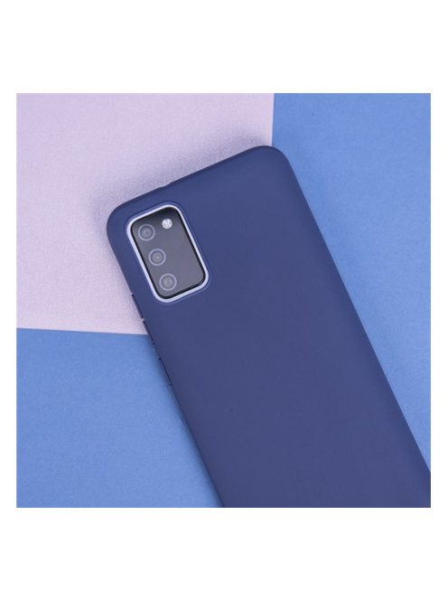 Matt szilikon Samsung Galaxy A05S tok, sötétkék