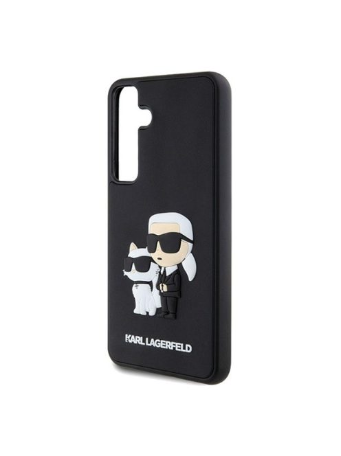 Karl Lagerfeld 3D Rubber Karl&Choupette Samsung Galaxy S24+ tok, fekete