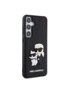 Karl Lagerfeld 3D Rubber Karl&Choupette Samsung Galaxy S24+ tok, fekete
