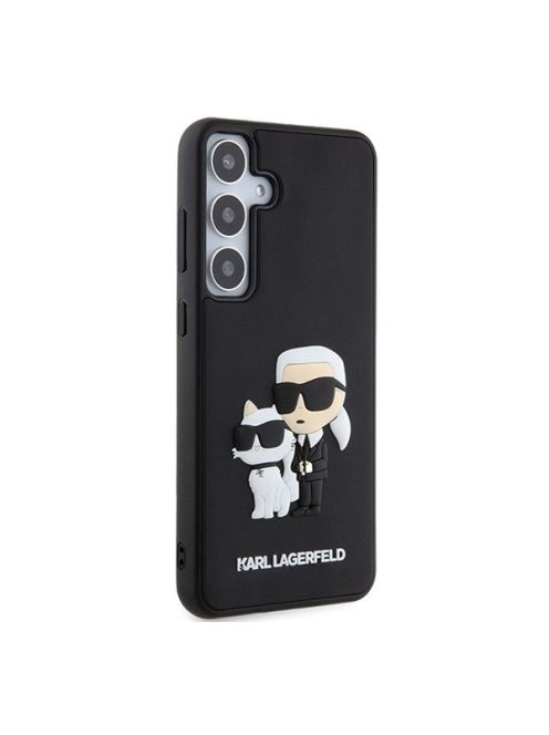 Karl Lagerfeld 3D Rubber Karl&Choupette Samsung Galaxy S24+ tok, fekete