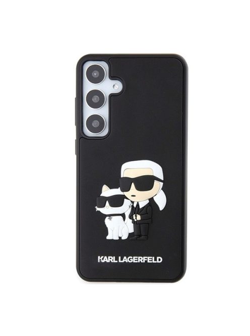 Karl Lagerfeld 3D Rubber Karl&Choupette Samsung Galaxy S24+ tok, fekete