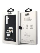 Karl Lagerfeld 3D Rubber Karl&Choupette Samsung Galaxy S24+ tok, fekete