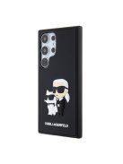 Karl Lagerfeld 3D Rubber Karl&Choupette Samsung Galaxy S24 Ultra tok, fekete