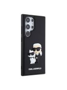 Karl Lagerfeld 3D Rubber Karl&Choupette Samsung Galaxy S24 Ultra tok, fekete