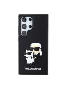 Karl Lagerfeld 3D Rubber Karl&Choupette Samsung Galaxy S24 Ultra tok, fekete
