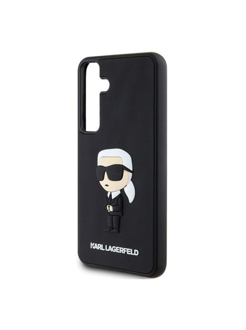 Karl Lagerfeld 3D Rubber Ikonik Samsung Galaxy S24+ tok, fekete