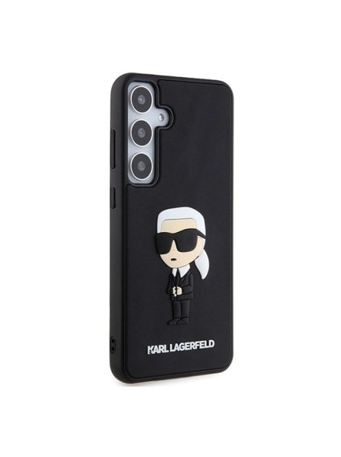 Karl Lagerfeld 3D Rubber Ikonik Samsung Galaxy S24+ tok, fekete
