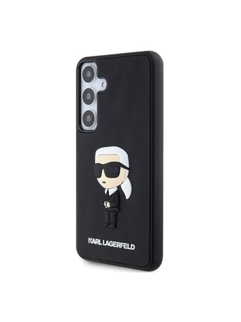 Karl Lagerfeld 3D Rubber Ikonik Samsung Galaxy S24+ tok, fekete
