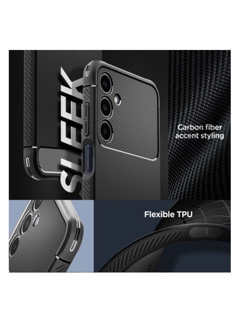 Spigen Rugged Armor Samsung Galaxy A25 tok, Matte Black, fekete