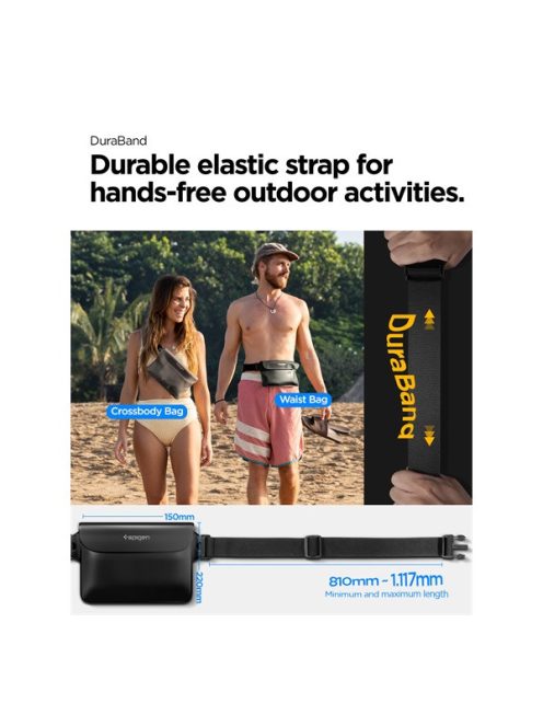 Spigen Aqua Shield vízálló táska, fekete A620 (2db)