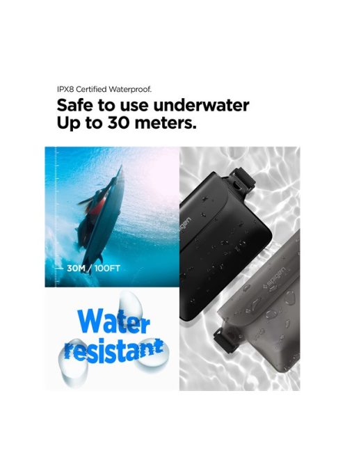 Spigen Aqua Shield vízálló táska, fekete A620 (2db)