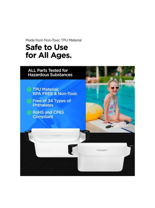 Spigen Aqua Shield vízálló táska, fehér A620 (2db)