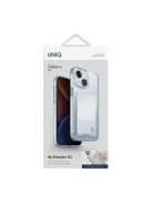 Uniq Air Fender Apple iPhone 15 kártyatartós tok, átlátszó