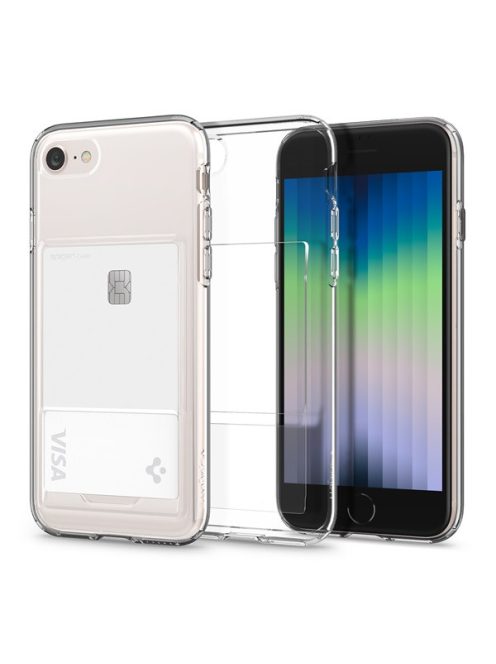 Spigen Crystal Slot Apple iPhone SE (2022/2020)/8/7 tok, Crystal Clear, átlátszó