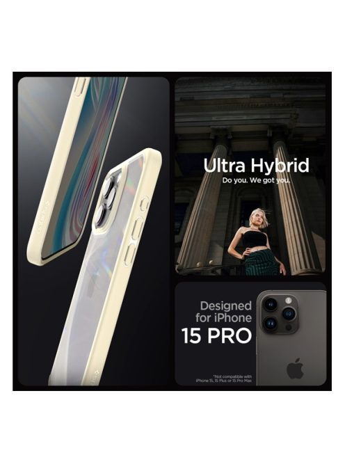 Spigen Ultra Hybrid Mute Apple iPhone 15 Pro tok, bézs