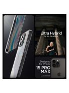 Spigen Ultra Hybrid Apple iPhone 15 Pro Max tok, Space Crystal, átlátszó-szürke, fekete-átlátszó