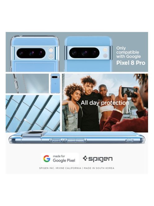 Spigen Ultra Hybrid Google Pixel 8 Pro tok, Crystal Clear, átlátszó