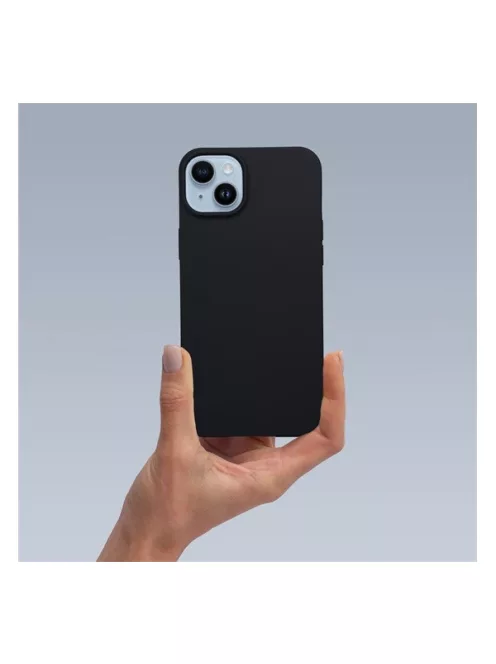 Matt szilikon Samsung Galaxy A35 5G tok, fekete