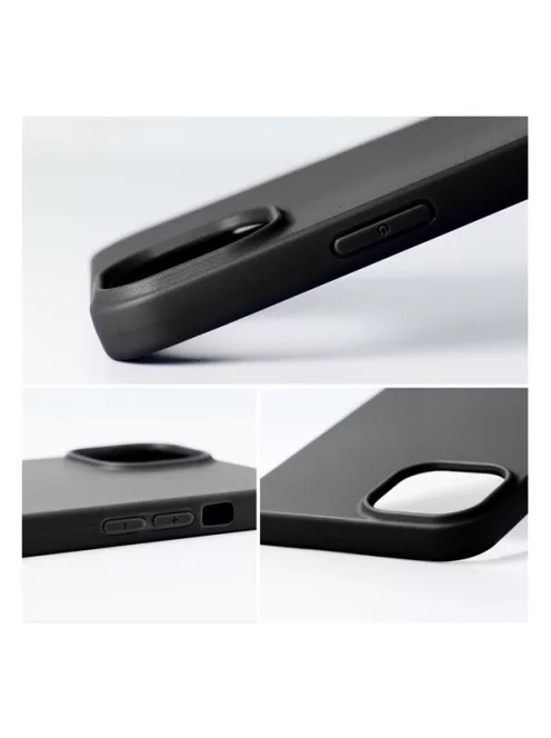 Matt szilikon Samsung Galaxy A35 5G tok, fekete