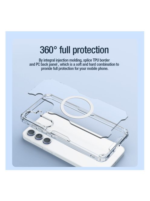 Nillkin Nature Pro Magnetic Samsung Galaxy A55 5G mágneses szilikon tok, átlátszó