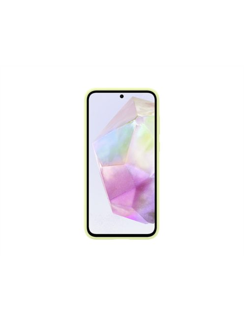 Samsung Galaxy A35 5G Silicone Cover, gyári szilikon tok, lime, EF-PA356TME