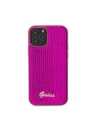 Guess Sequin Script Logo iPhone 12/12 Pro tok, magenta