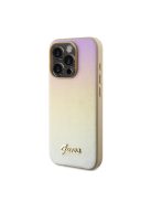 Guess PU Leather Iridescent Metal Script iPhone 15 Pro Max tok, arany