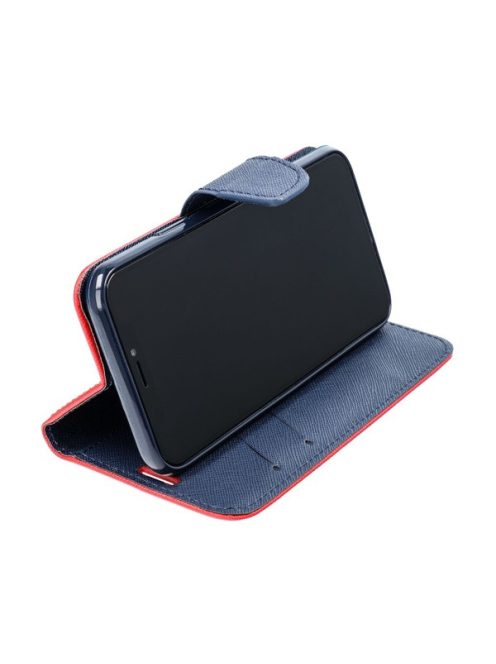 Fancy Xiaomi Redmi 13C / Poco C65 flip tok, piros / kék