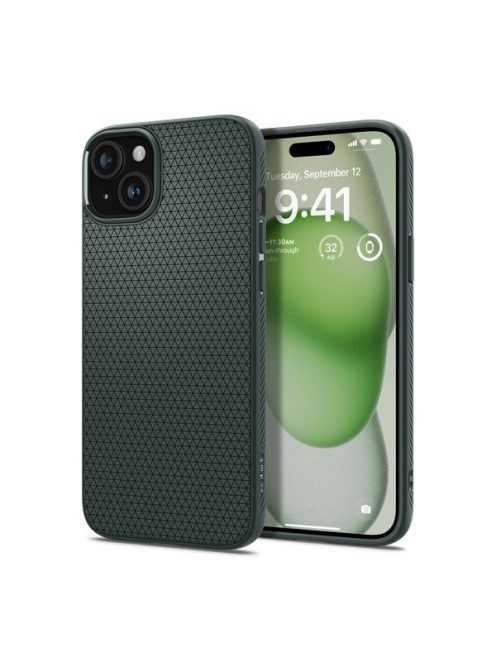 Spigen Liquid Air Apple iPhone 15 Plus tok, zöld