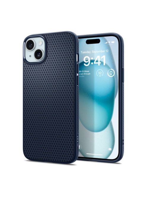 Spigen Liquid Air Apple iPhone 15 Plus tok, kék