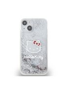 Hello Kitty Liquid Glitter Electroplating Head Logo Apple iPhone 13 hátlap tok, átlátszó