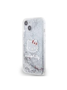   Hello Kitty Liquid Glitter Electroplating Head Logo Apple iPhone 12/12 Pro hátlap tok, átlátszó